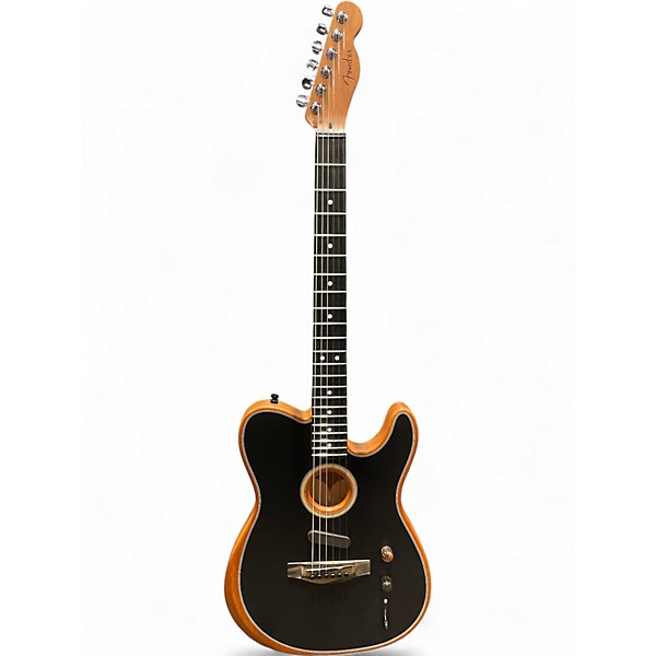 Used Fender Acoustasonic Player Telecaster Black Acoustic Electric Guitar