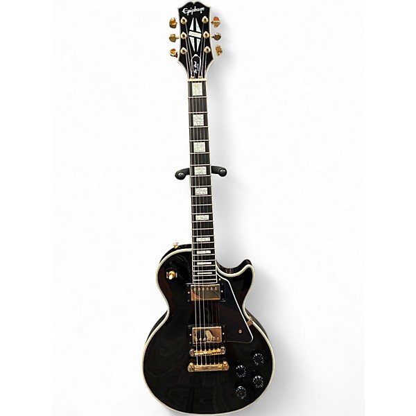 Used Epiphone Les Paul Custom Ebony Solid Body Electric Guitar