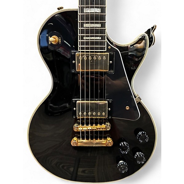 Used Epiphone Les Paul Custom Ebony Solid Body Electric Guitar