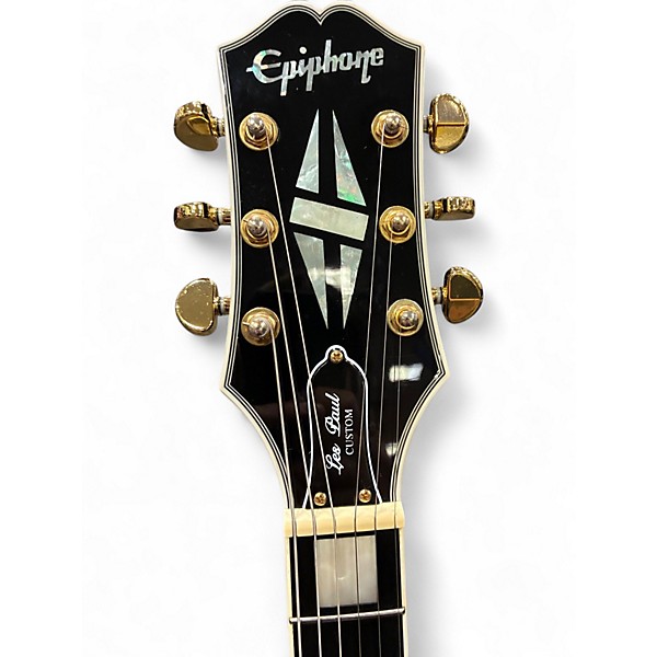 Used Epiphone Les Paul Custom Ebony Solid Body Electric Guitar