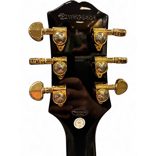 Used Epiphone Les Paul Custom Ebony Solid Body Electric Guitar