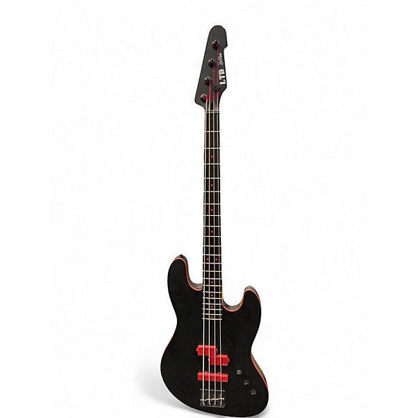 Used ESP LTD Frank Bello FBJ400 BLACK AND RED Electric Bass Guitar