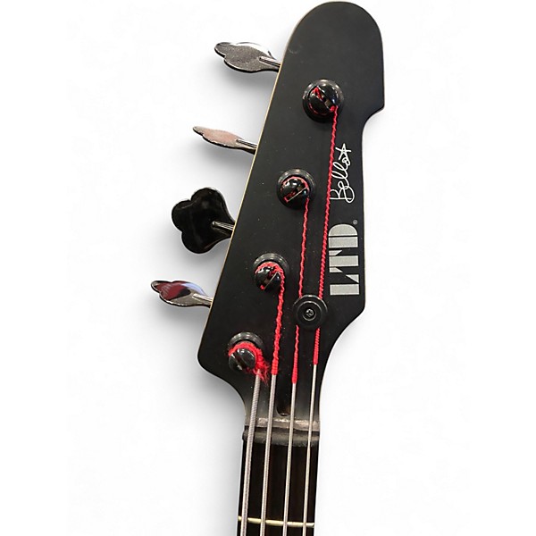 Used ESP LTD Frank Bello FBJ400 BLACK AND RED Electric Bass Guitar