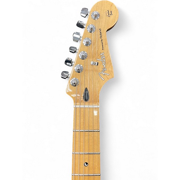 Used Fender Roland GC-1 Stratocaster Black and White Solid Body Electric Guitar