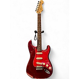 Used Squier Vintage Modified Stratocaster Metallic Red Solid Body Electric Guitar