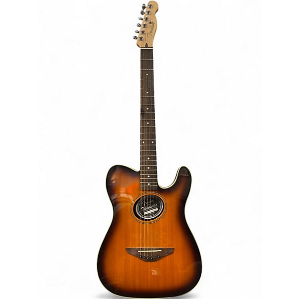 Used Fender Telecoustic 3 Color Sunburst Acoustic Electric Guitar