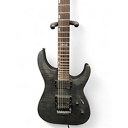 Used ESP LTD MH350FM Trans Black Solid Body Electric Guitar