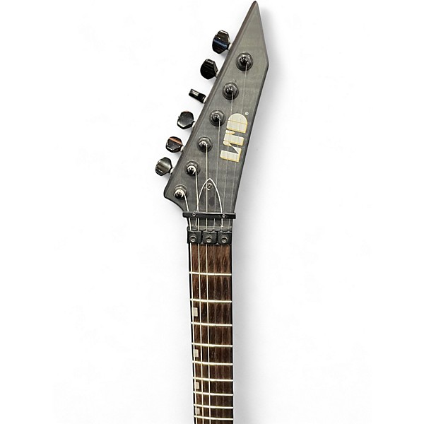 Used ESP LTD MH350FM Trans Black Solid Body Electric Guitar