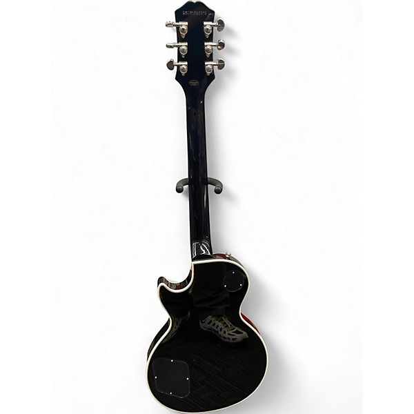 Used Epiphone Les Paul Custom Bats in Flight Transparent Ebony Burst Solid Body Electric Guitar