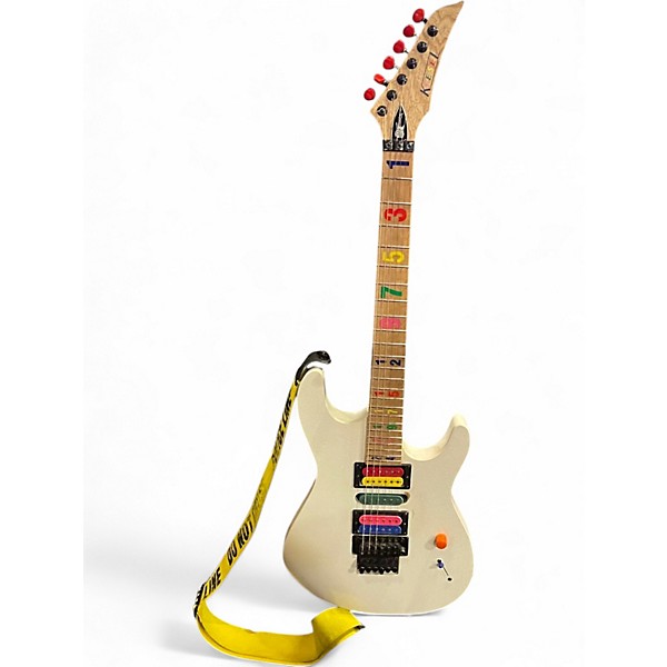 Used Kiesel JASON BECKER NUMBERS GUITAR WHITE Solid Body Electric Guitar