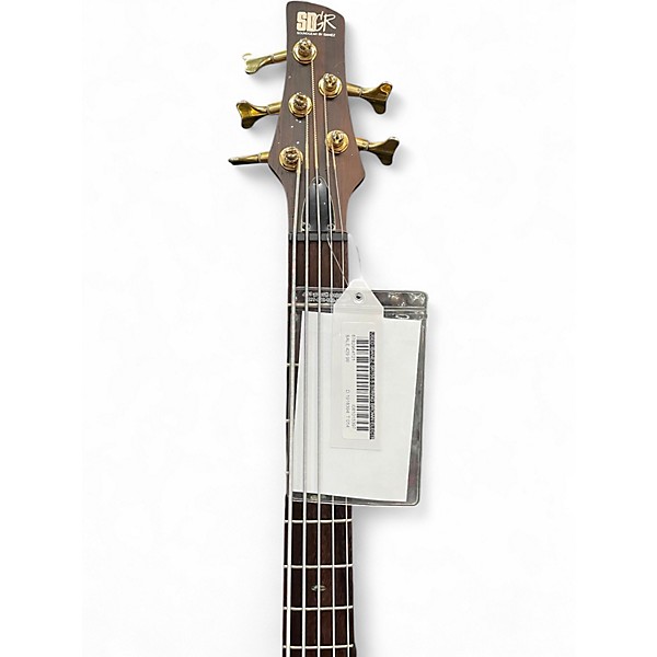 Used Ibanez SR755 5 String Brown Electric Bass Guitar