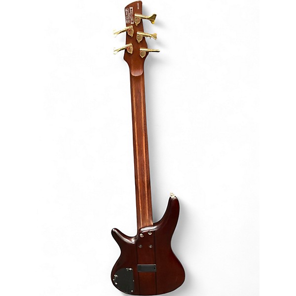 Used Ibanez SR755 5 String Brown Electric Bass Guitar