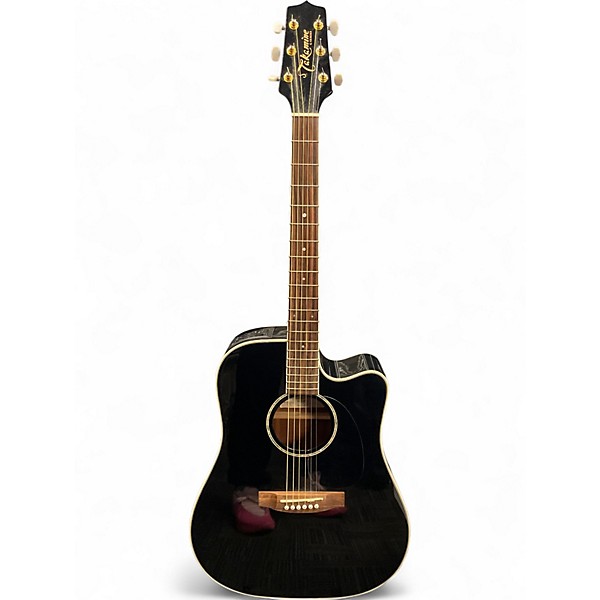 Used Takamine EG341C Black Acoustic Electric Guitar