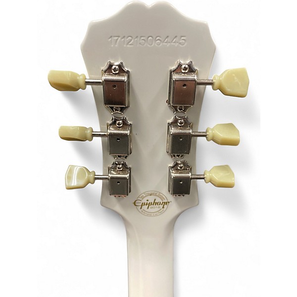 Used Epiphone Les Paul Custom Pro White Solid Body Electric Guitar