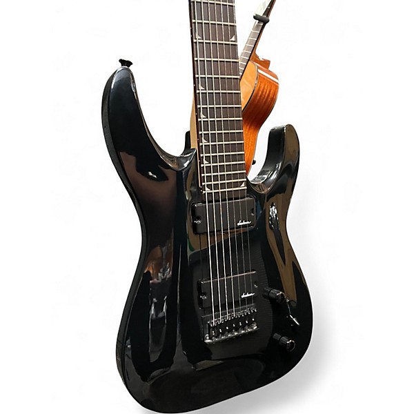 Used Jackson JS22-7 Dinky DKA HT 7 String Black Solid Body Electric Guitar