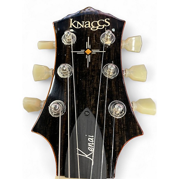 Used Knaggs Wrap Orange Metallic Solid Body Electric Guitar