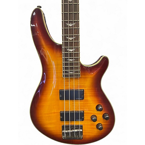 Used Schecter Guitar Research Omen Extreme 4 String 2 Color Sunburst Electric Bass Guitar