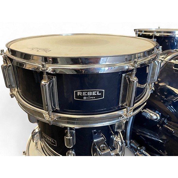 Used Mapex 5 Piece Rebel Black Drum Kit