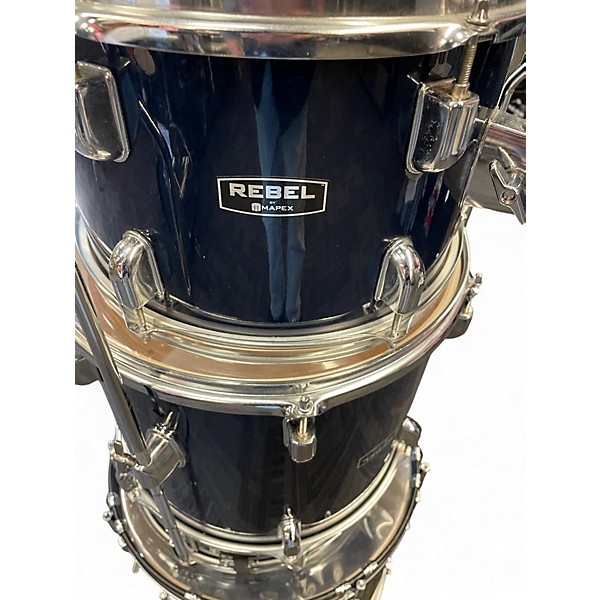 Used Mapex 5 Piece Rebel Black Drum Kit
