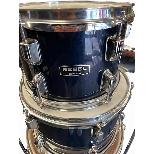 Used Mapex 5 Piece Rebel Black Drum Kit