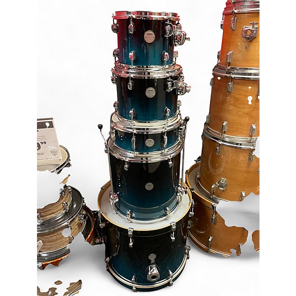 Used Mapex 5 Piece Meridian Teal Burst Drum Kit