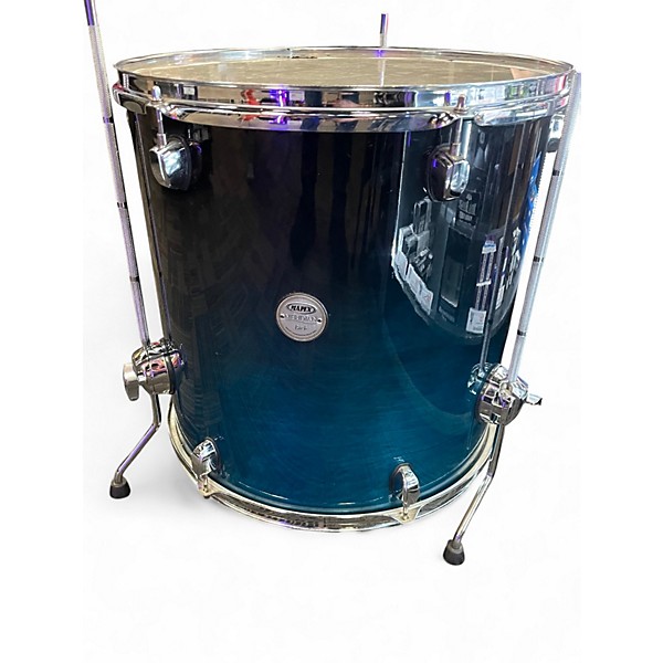 Used Mapex 5 Piece Meridian Teal Burst Drum Kit