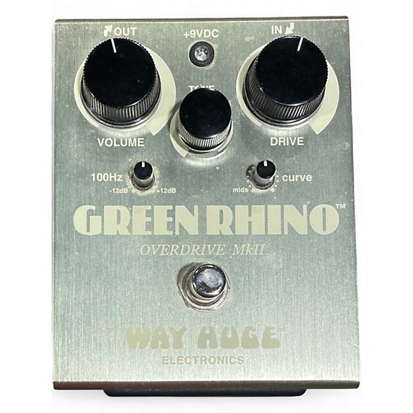 Used Way Huge Electronics WHE202 Green Rhino Overdrive Effect Pedal