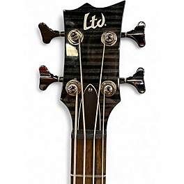 Used ESP LTD EC154DX Trans Black Electric Bass Guitar