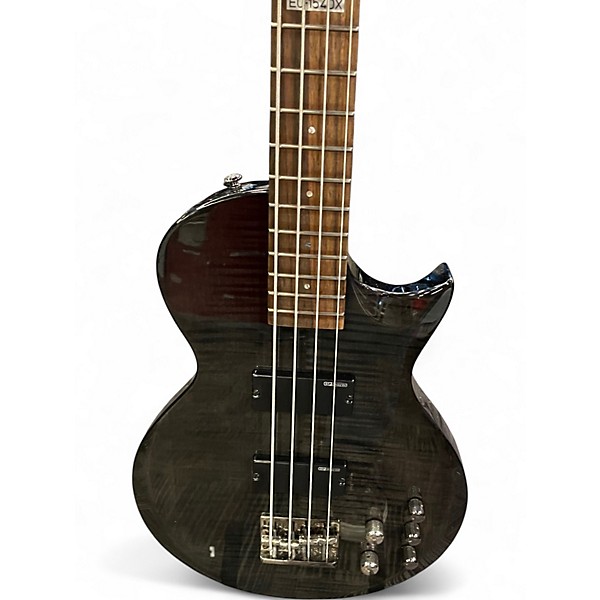 Used ESP LTD EC154DX Trans Black Electric Bass Guitar