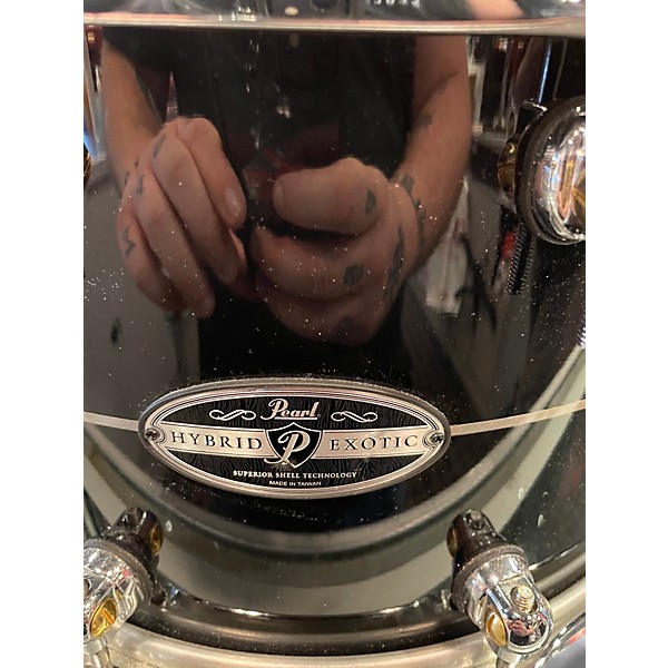Used Pearl 14in HYBRID EXOTIC SNARE Black Drum