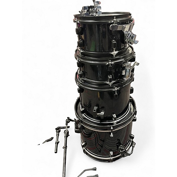 Used Ludwig 4 Piece Pocket Kit By Questlove Black Drum Kit