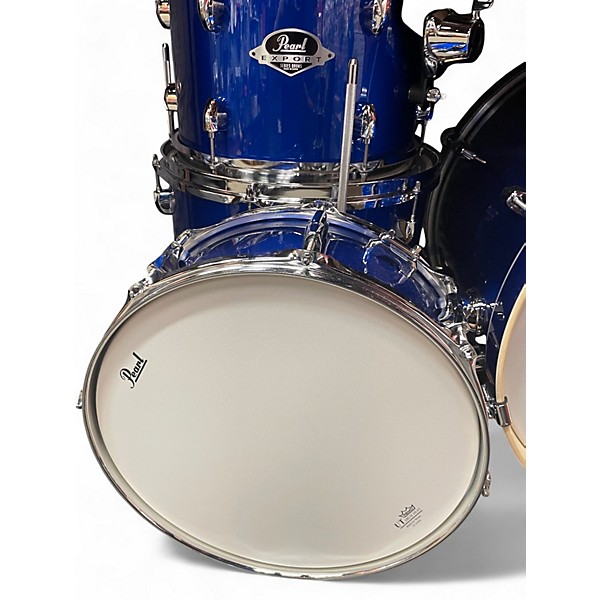 Used 2023 Pearl 5 Piece Export high voltage blue Drum Kit