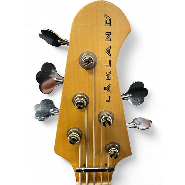 Used Lakland USA Series 55-94 Deluxe 5 String Cherry Sunburst Quilt Electric Bass Guitar