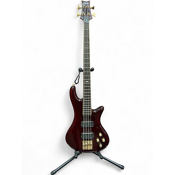 Used Schecter Guitar Research DIAMOND SERIES ELITE-4 Wine Red Electric Bass Guitar