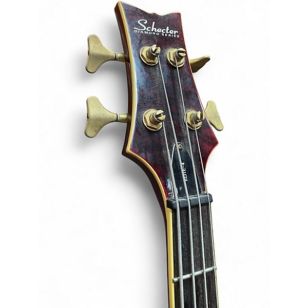 Used Schecter Guitar Research DIAMOND SERIES ELITE-4 Wine Red Electric Bass Guitar