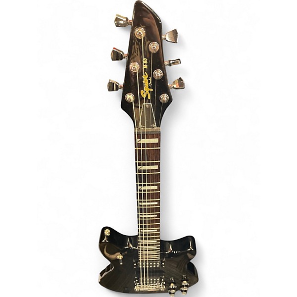 Used Squier M-80 Black Solid Body Electric Guitar