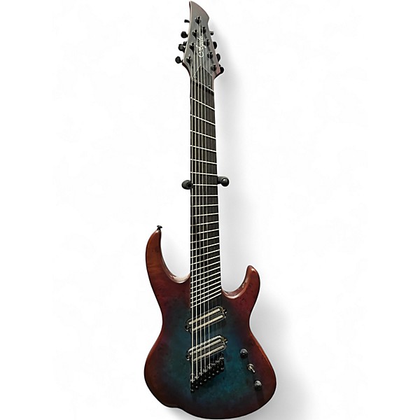 Used Agile Intrepid pro 82528 Blue Purple Burl Solid Body Electric Guitar