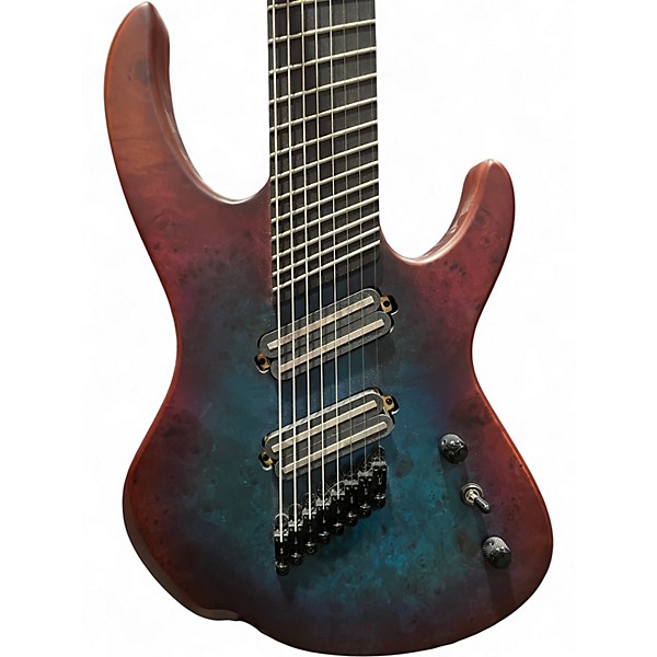Used Agile Intrepid pro 82528 Blue Purple Burl Solid Body Electric Guitar