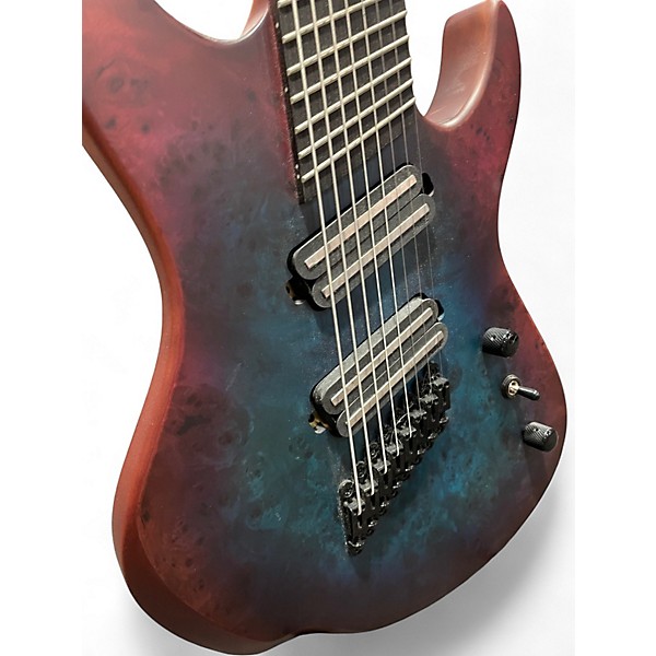Used Agile Intrepid pro 82528 Blue Purple Burl Solid Body Electric Guitar