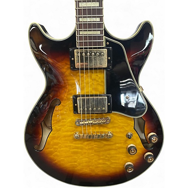 Used Ibanez AM93 Artcore Vintage Sunburst Hollow Body Electric Guitar