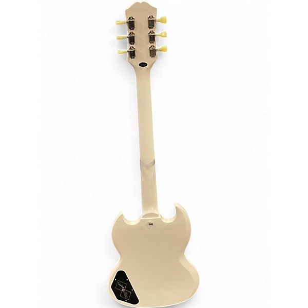 Used Epiphone inspired by gibson SG Les Paul White Solid Body Electric Guitar
