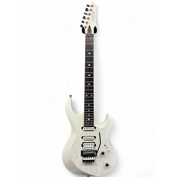 Used Kiesel ARIES TRANSPARENT WHITE Solid Body Electric Guitar