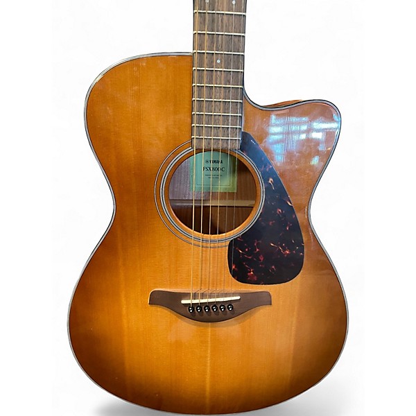 Used Yamaha FGX800C Sandburst Acoustic Electric Guitar