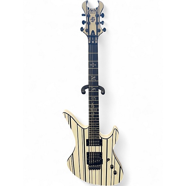 Used Schecter Guitar Research Synyster Gates Signature Standard WHITE/BLACK STRIPES Solid Body Electric Guitar