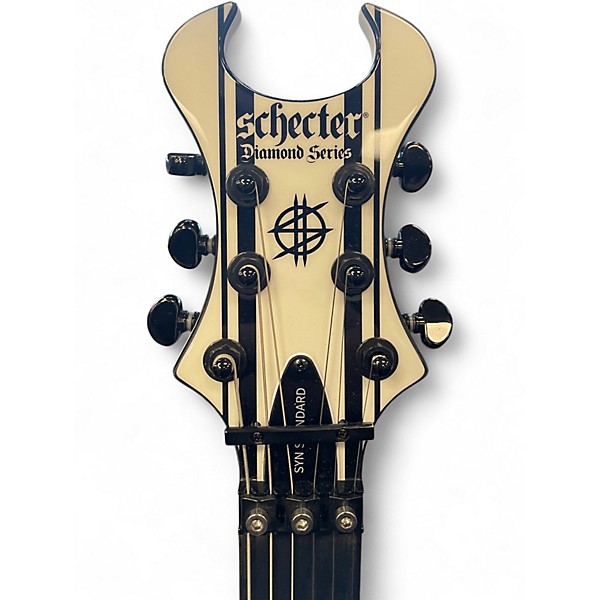Used Schecter Guitar Research Synyster Gates Signature Standard WHITE/BLACK STRIPES Solid Body Electric Guitar