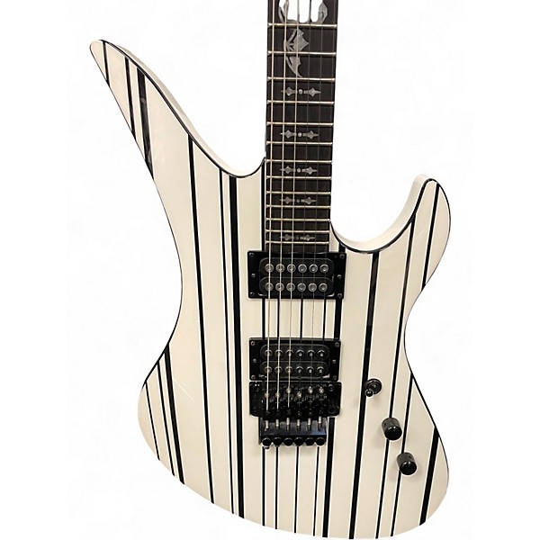 Used Schecter Guitar Research Synyster Gates Signature Standard WHITE/BLACK STRIPES Solid Body Electric Guitar