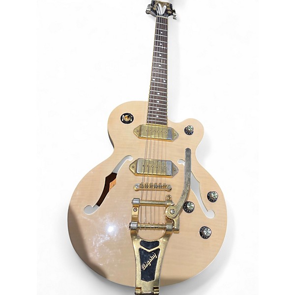 Used Epiphone Wildkat with Bigsby Pearl White Hollow Body Electric Guitar
