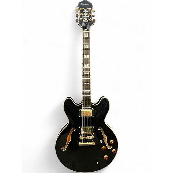 Used Epiphone Sheraton II Ebony Hollow Body Electric Guitar