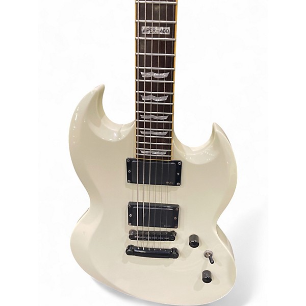 Used ESP LTD Viper 400 WHITE Solid Body Electric Guitar