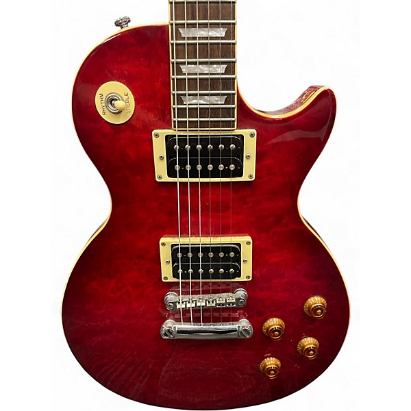 Used Epiphone Les Paul Classic Crimson Red Trans Solid Body Electric Guitar